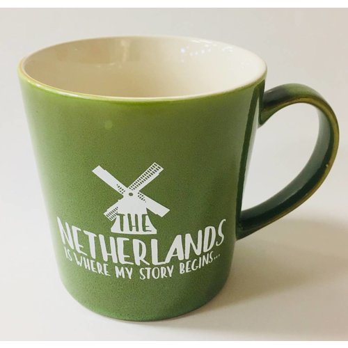 Netherlands Is Where My Story Begins Mug 16 oz Olive Green Netherlands Is Where My Story Begins Mug 16 oz Olive Green
