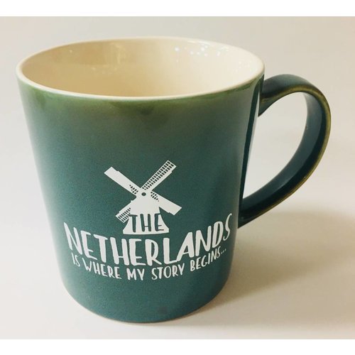 Netherlands Is Where My Story Begins Mug 16 oz Teal Netherlands Is Where My Story Begins Mug 16 oz Teal