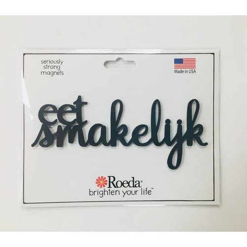 Roeda Studio Eet Smakelijk Magnet dark gray - 9 x 1.9 inches Roeda Studio Eet Smakelijk Magnet dark gray - 9 x 1.9 inches