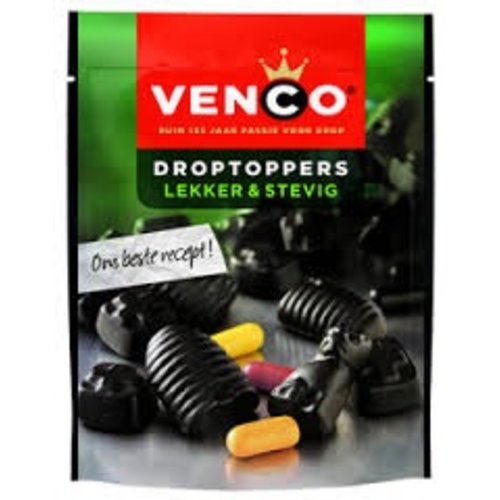 Venco Venco Hard Sweet Licorice Standup 9 oz Bag Lekker & Stevig 255g Venco Venco Hard Sweet Licorice Standup 9 oz Bag Lekker & Stevig 255g