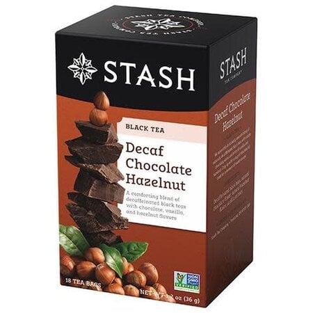 Stash Chocolate Hazelnut Decaf Tea 18 ct Box