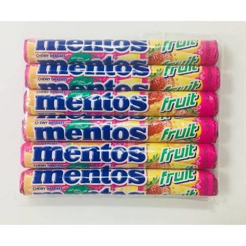 Van Melle Mentos Fruit 6 roll pack Van Melle Mentos Fruit 6 roll pack