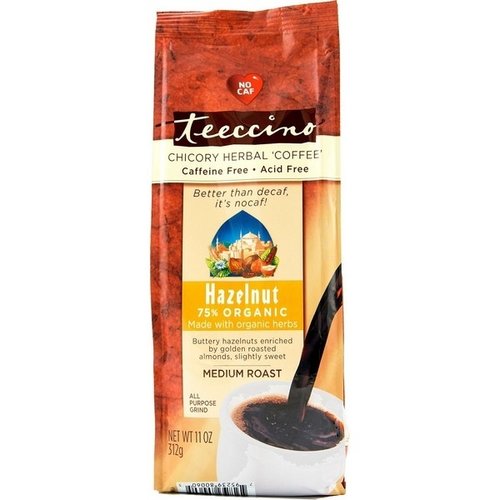 Teeccino Hazelnut Medium Roast Org Chicory Herbal Coffee 11oz Teeccino Hazelnut Medium Roast Org Chicory Herbal Coffee 11oz