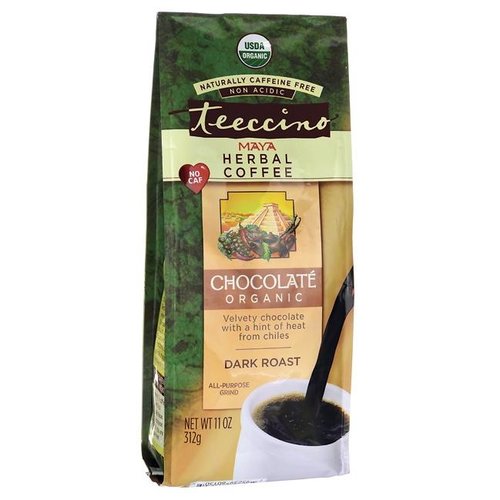 Teeccino Chocolate Dark Roast Org Chicory Herbal Coffee 11oz Teeccino Chocolate Dark Roast Org Chicory Herbal Coffee 11oz