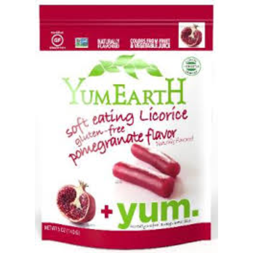 Yummy Earth Yummy Earth Pomegranate flavor Licorice 5 oz bag Yummy Earth Yummy Earth Pomegranate flavor Licorice 5 oz bag