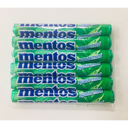 Van Melle Mentos Spearmint 6 roll pack Van Melle Mentos Spearmint 6 roll pack