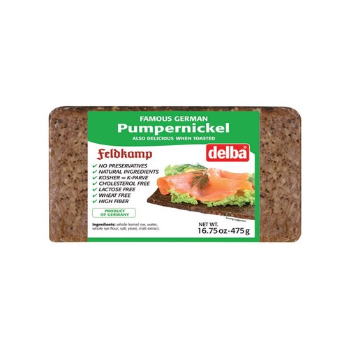 Delba Delba Pumpernickel Bread 16oz 12/cs