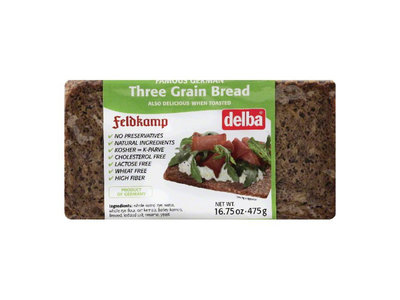 Delba Delba Three Grain Bread 16oz