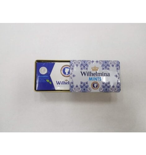 Wilhelmina Mints Mini Delft Tin Slide Top  3.5 oz