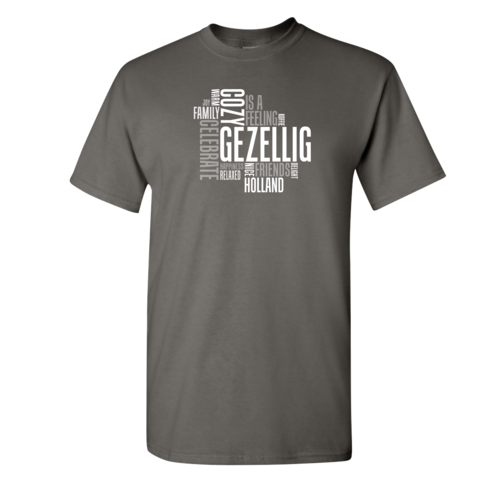 Gezellig T Shirt Charcoal Adult XLarge Gezellig T Shirt Charcoal Adult XLarge
