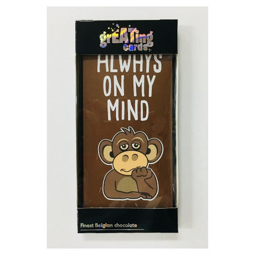 Always on my Mind Greeting Card Milk Chocolate Bar 3.5 oz Always on my Mind Greeting Card Milk Chocolate Bar 3.5 oz