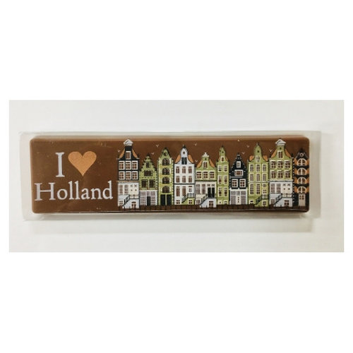 I love Holland Milk Chocolate Bar 2.6 oz Dutch houses I love Holland Milk Chocolate Bar 2.6 oz Dutch houses