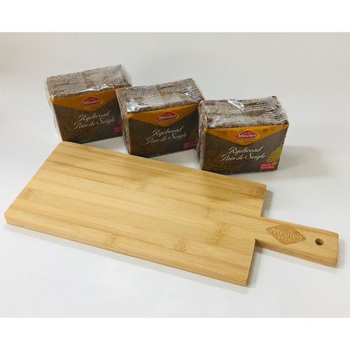 Vander Meulen Vander Meulen 3 pack Rye Bread with plank Vander Meulen Vander Meulen 3 pack Rye Bread with plank