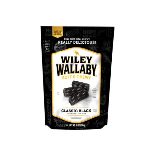 Wiley Wallaby Black Licorice 10oz Bag