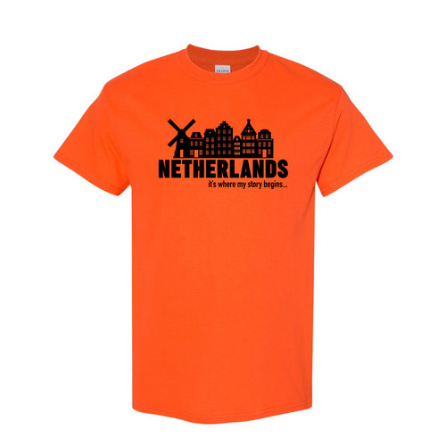 Peters Netherlands My Story Adult T Shirt Medium Orange Peters Netherlands My Story Adult T Shirt Medium Orange