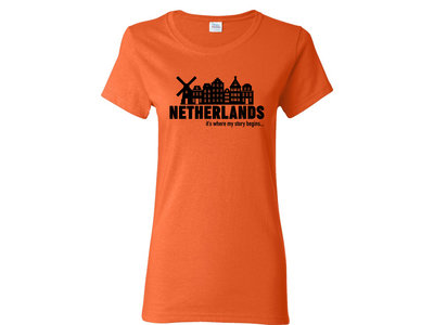 Peters Netherlands My Story Womens T Shirt Small Orange