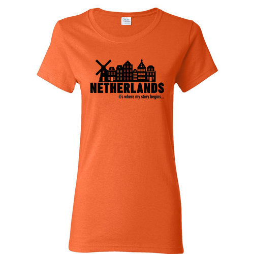 Peters Netherlands My Story Womens T Shirt XXL Orange Peters Netherlands My Story Womens T Shirt XXL Orange