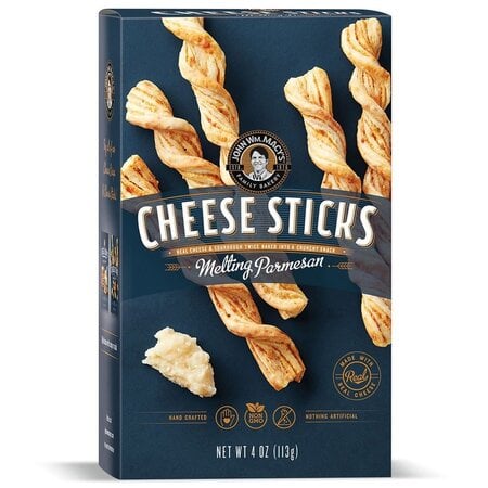 John Macy Melting Parmesan Cheese Sticks 4 Oz Box