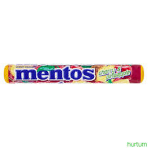 Van Melle Mentos Cherry Pineapple Single Rolls Van Melle Mentos Cherry Pineapple Single Rolls