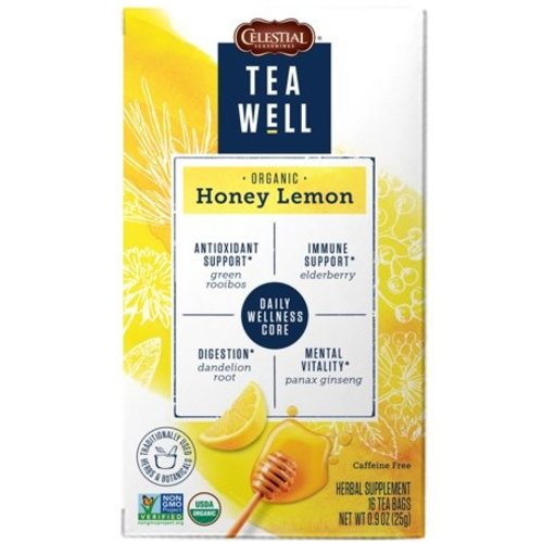 Teawell Teawell Organic Honey Lemon Tea 16 ct Teawell Teawell Organic Honey Lemon Tea 16 ct