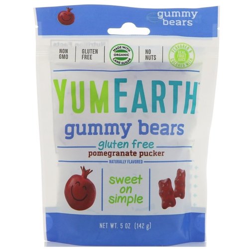Yummy Earth Yummy Earth Pomegranate gummy bears 5 oz bag Yummy Earth Yummy Earth Pomegranate gummy bears 5 oz bag