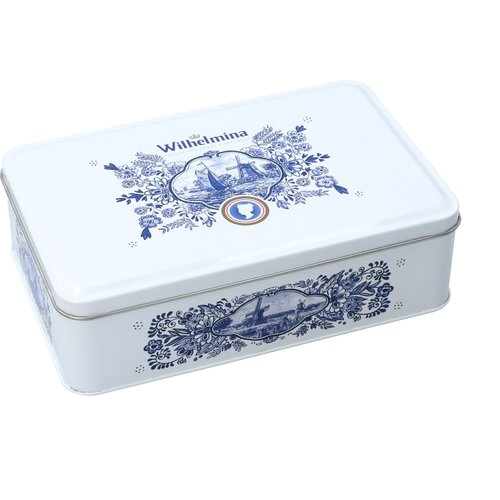 Wilhelmina Wilhelmina Peppermint Delft Rectangle Tin 17.6 Oz Wilhelmina Wilhelmina Peppermint Delft Rectangle Tin 17.6 Oz