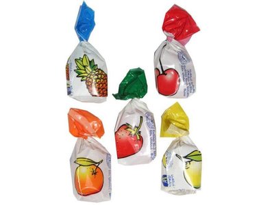 Peters Wrapped Assorted Soft Center Fruit  Bonbons - candy 8 Oz