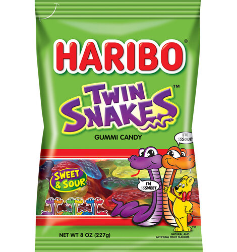 Haribo Twin Snakes Sweet & Sour 5oz Bag DC