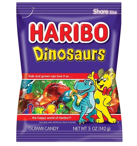 Haribo Gummi Dinosaurs 5 oz Bags