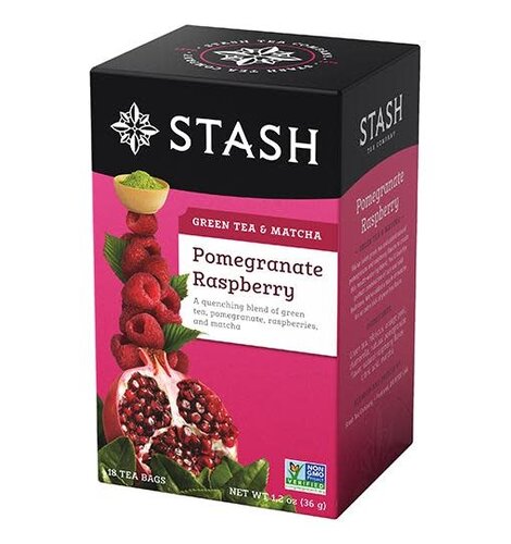 Stash Pomegranate Rasp with Matcha Green Tea 18 ct Box