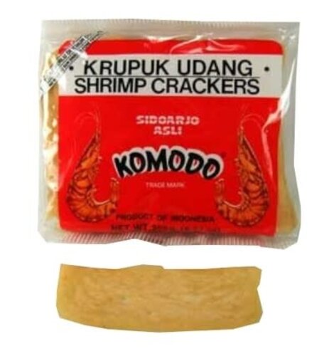 Komodo Krupuk Udang Shrimp Crackers Large (Raw) 8 oz