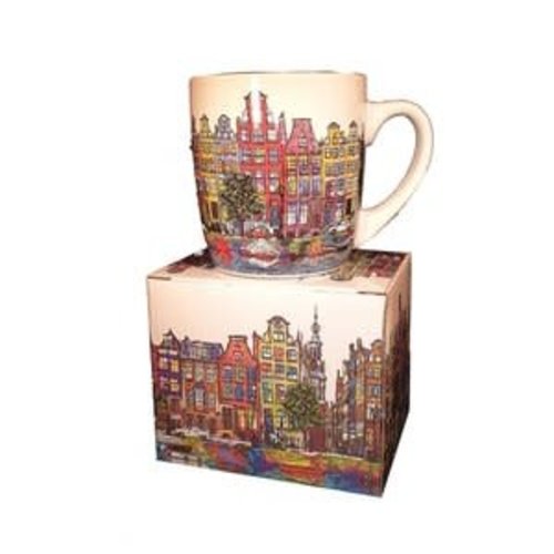 Amsterdam Mug Canal Houses Color Gift Boxed Amsterdam Mug Canal Houses Color Gift Boxed