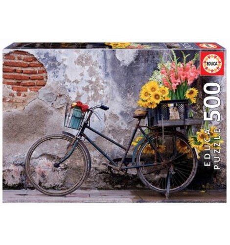 Puzzle Bicycle with Flowers  500 Pcs