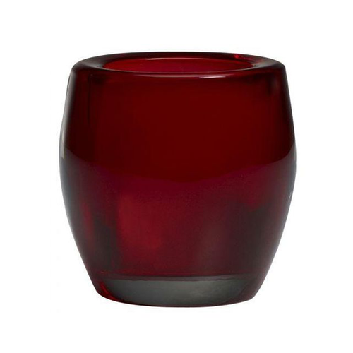 Bolsius Bolsius TeaLight Oval Holder Red 3 x 2.8 inch Bolsius Bolsius TeaLight Oval Holder Red 3 x 2.8 inch