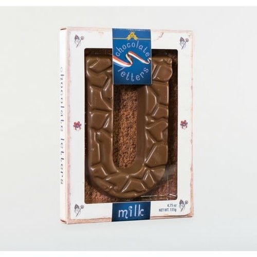 Droste Large U Milk Chocolate Letter Droste Large U Milk Chocolate Letter