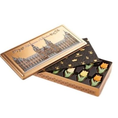 KM Amsterdam Rijksmuseum Tin w/Choc Tulips 9.5 oz KM Amsterdam Rijksmuseum Tin w/Choc Tulips 9.5 oz