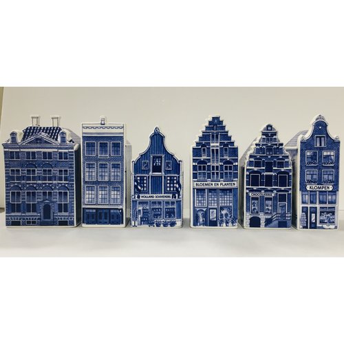 Delft Canal Houses 5.5 " set of 6 Delft Canal Houses 5.5 " set of 6
