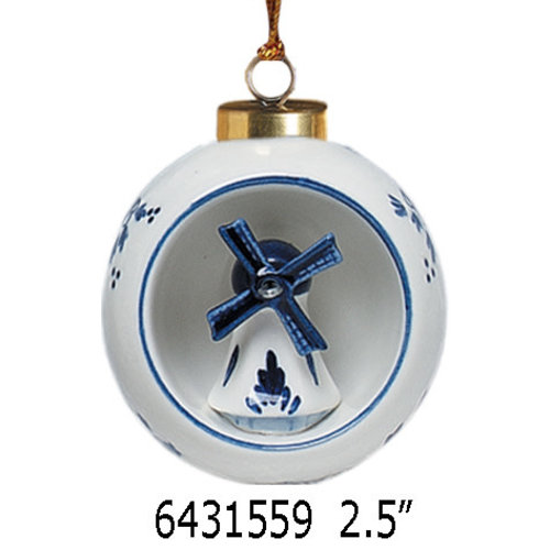 Nelis Imports Delft Ornament Windmill 2.5" Nelis Imports Delft Ornament Windmill 2.5"