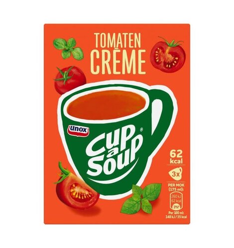 Unox Instant Tomato Cream Cup A Soup 3 packets