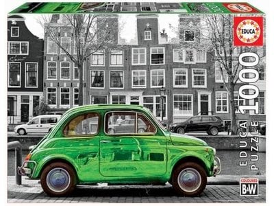 Games Puzzle Green Car in Amsterdam 1000 pc