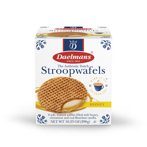 Daelmans Daelmans Jumbo Honey Syrupwafer 8 ct Daelmans Daelmans Jumbo Honey Syrupwafer 8 ct