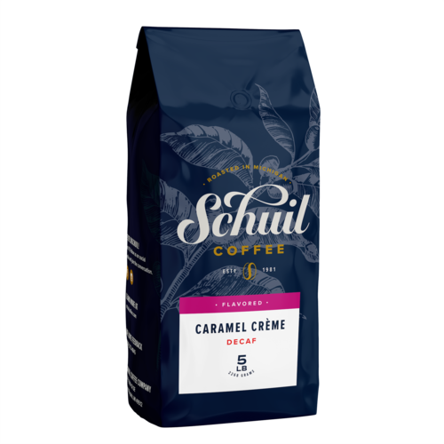Schuil Schuil Caramel Creme Flavored Coffee 12 oz Decaf Schuil Schuil Caramel Creme Flavored Coffee 12 oz Decaf