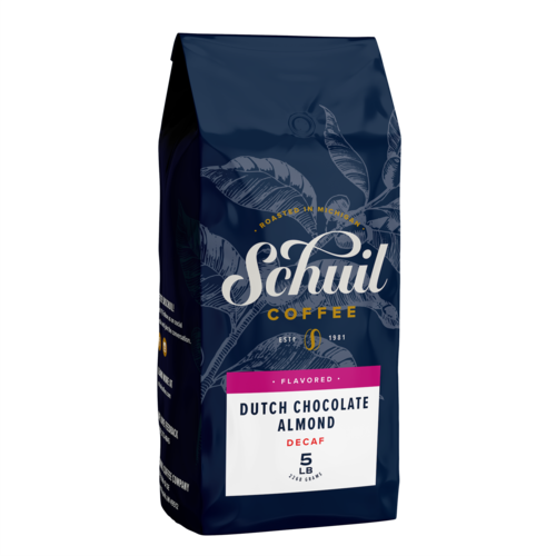 Schuil Schuil Dutch Chocolate Almond Flavored Coffee 12 oz Decaf Schuil Schuil Dutch Chocolate Almond Flavored Coffee 12 oz Decaf