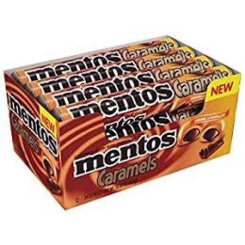 Van Melle Mentos Choco Caramel Rolls 24ct Box Van Melle Mentos Choco Caramel Rolls 24ct Box