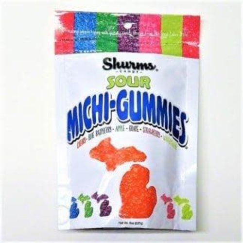Shurms Michi-Sours Sour cherry,lemon, and apple gummies 7 oz Shurms Michi-Sours Sour cherry,lemon, and apple gummies 7 oz
