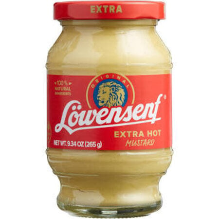 Lowensenf Extra Hot Mustard 9.3 oz