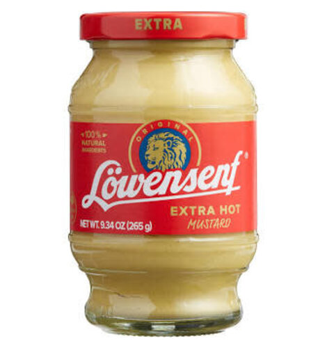 Lowensenf Extra Hot Mustard 9.3 oz