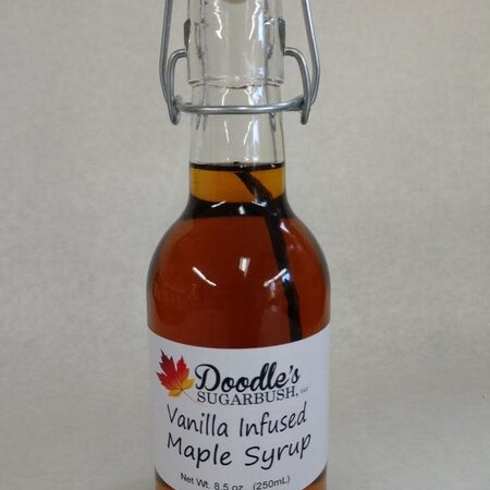 Doodles Maple Vanilla Syrup 8.45 oz Glass Jar