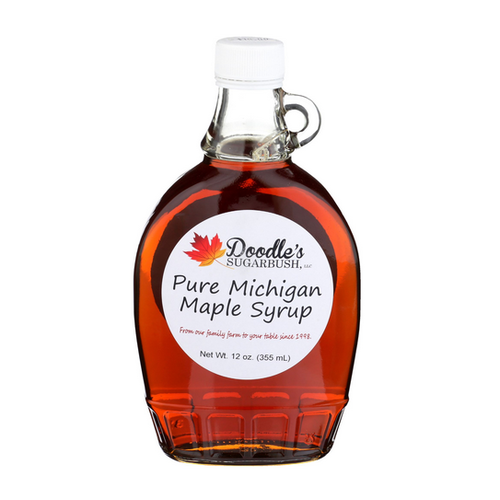 Doodles Maple Syrup 8 oz Glass Bottle