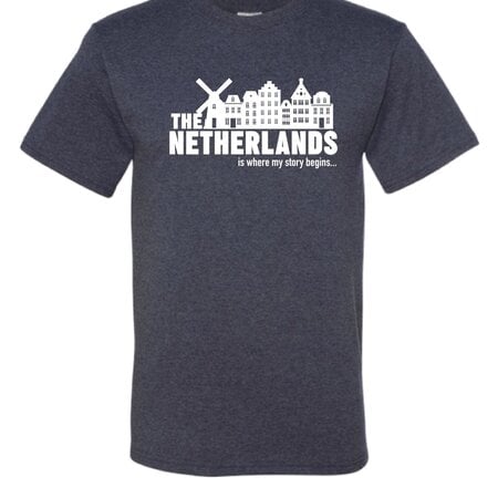 Netherlands My Story Navy Adult XL T-shirt